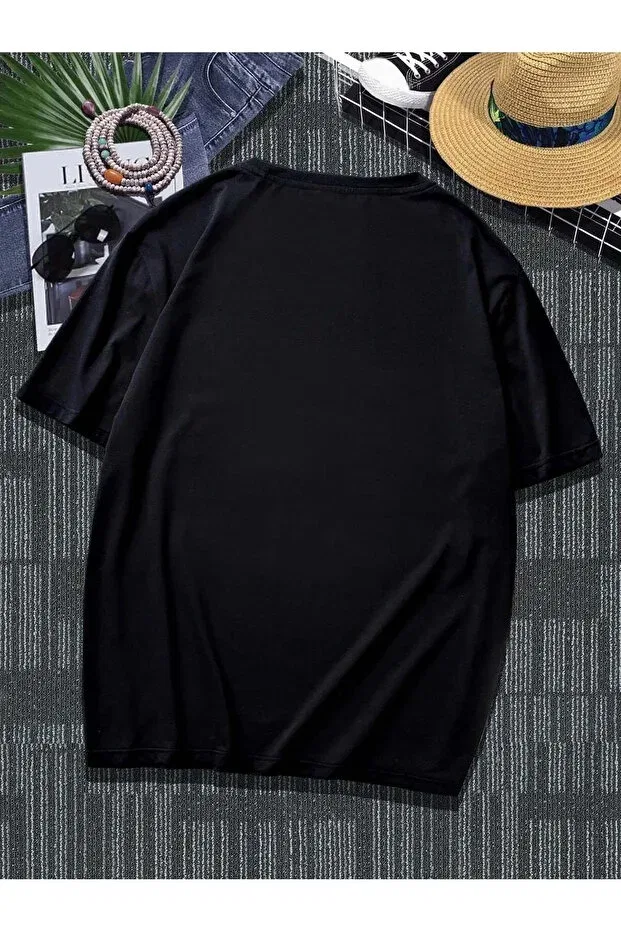 Детская футболка оверсайз с принтом Eagle Printed T-Shirt Oversize T-Shirt Baxia, Black — фото 3