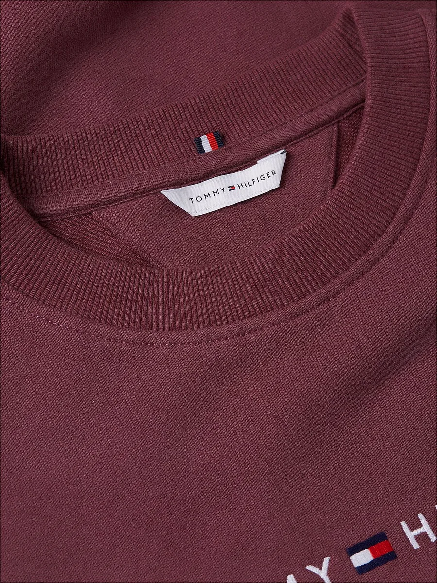 Толстовка TOMMY HILFIGER 'Essential' баклажанового цвета — фото 3