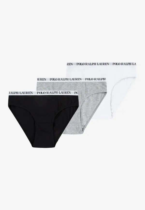 Комплект трусов из 3 штук Solid 3 Pack Polo Ralph Lauren, white/black, белый/черный