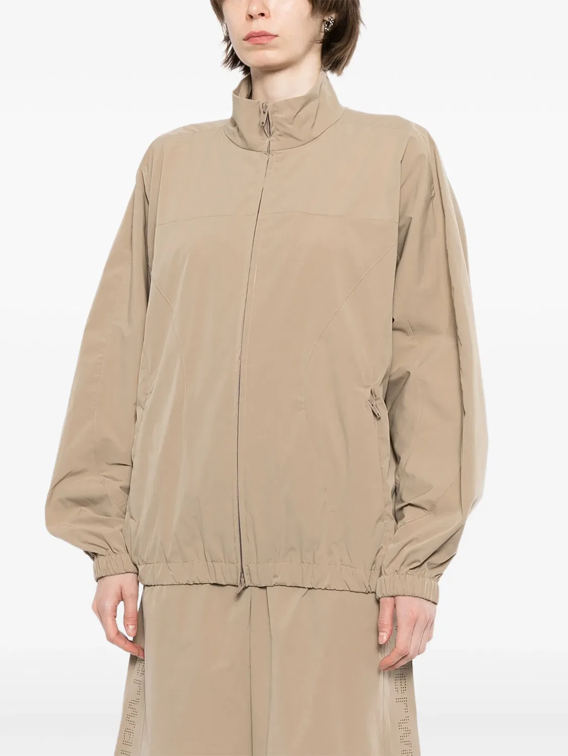 Спортивная куртка с логотипом Alexander Wang, нейтральные цвета — фото 3