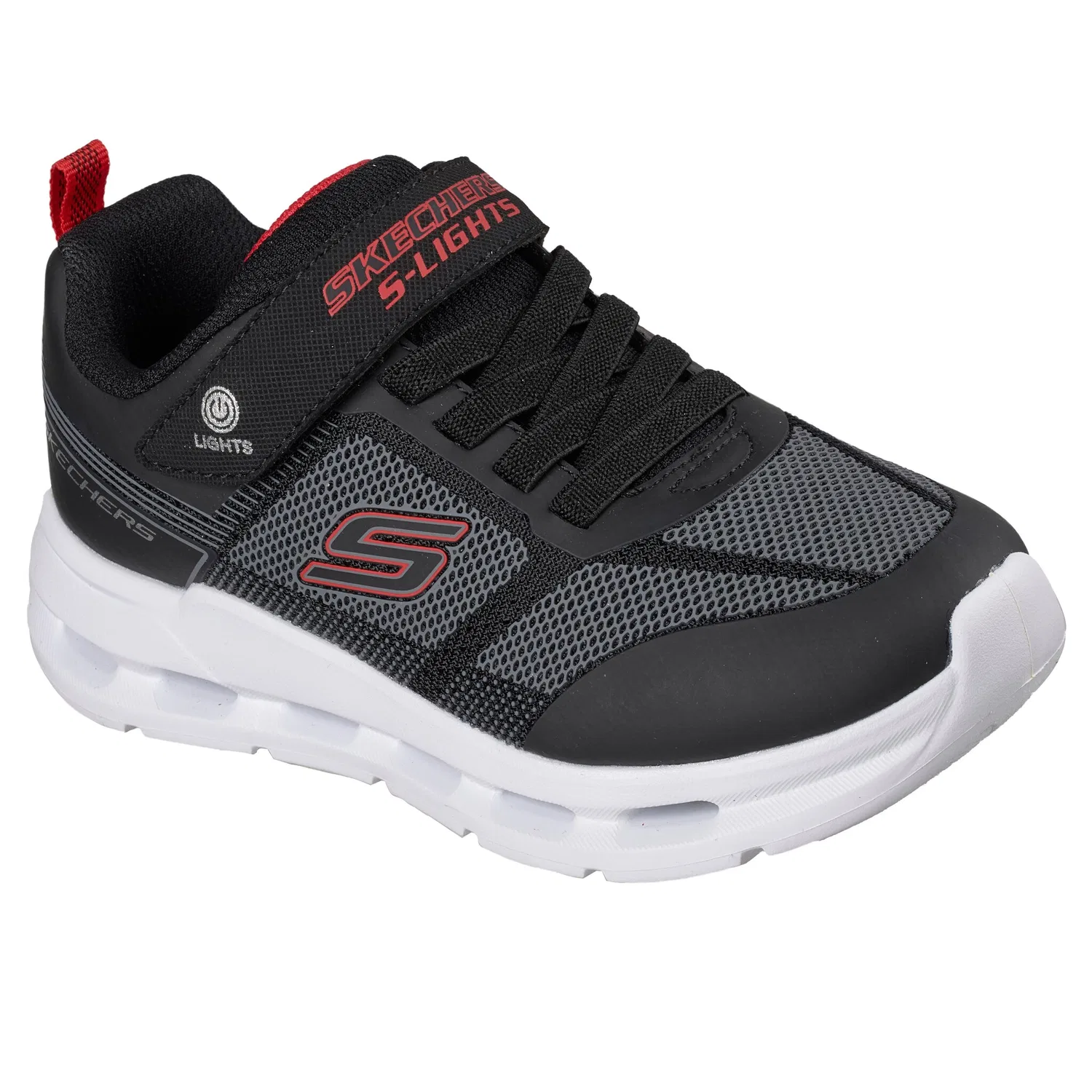 Детские кроссовки с подсветкой Skechers Glide-Step Lights, Black