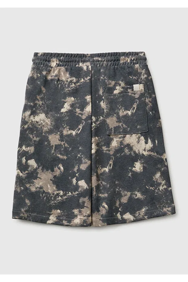 Детские шорты для мальчиков свободного кроя с принтом United Colors Of Benetton, Anthracite Mix — фото 2