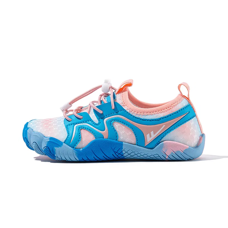 Детские кроссовки для девочек с низким верхом Abrasion Resistant Lightweight Cushioning Low top Kids' Running Shoes WARRIOR, Blue Pink