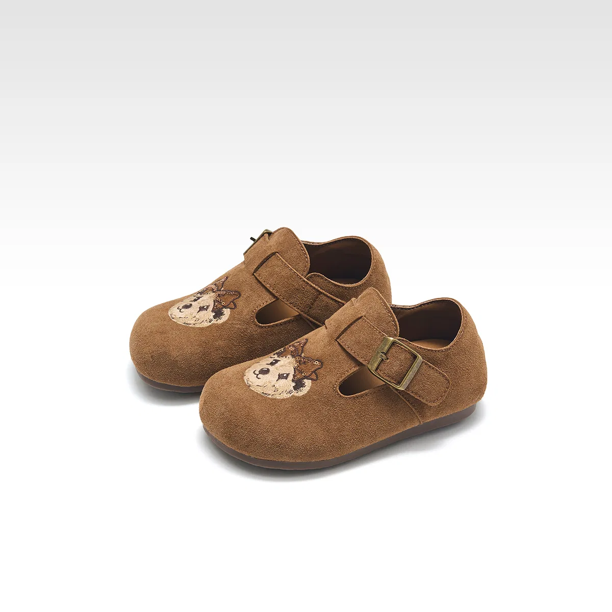 Детские повседневные кроссовки с замшевой отделкой Teenie Weenie, Dark Brown — фото 4