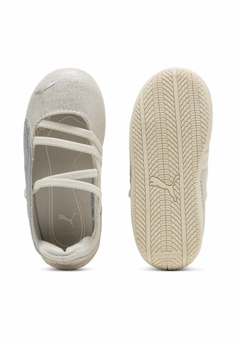 Балетные туфли Speedcat Ballet Let It Shine Inf унисекс с ремешком на щиколотке Puma, Silver-Coloured Fog-Alpine Snow — фото 3