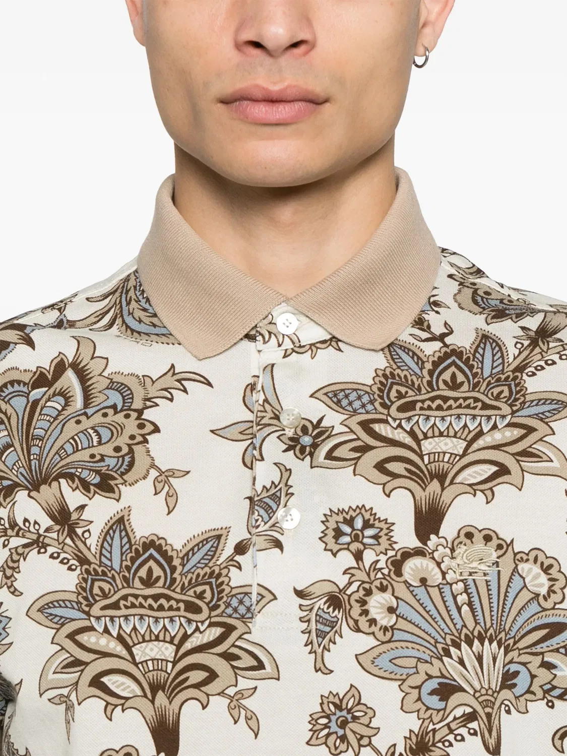 Поло с узором пейсли ETRO, светло-бежевый — фото 2