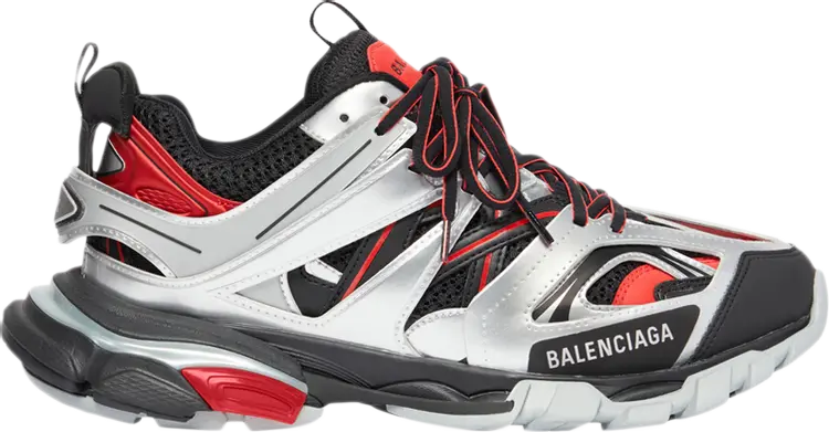 

Кроссовки Balenciaga Track Sneaker Black Red Silver, серебряный, Серый, Кроссовки Balenciaga Track Sneaker Black Red Silver, серебряный