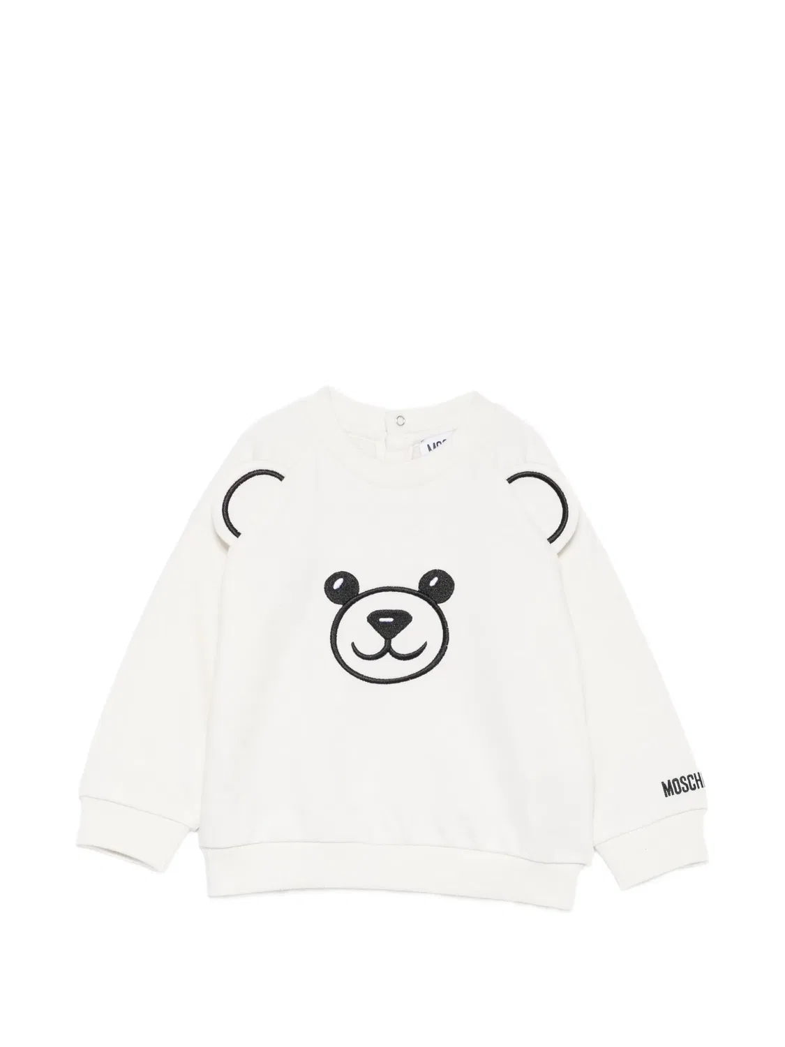 Moschino Детский белый свитшот с нашивкой Teddy Bear