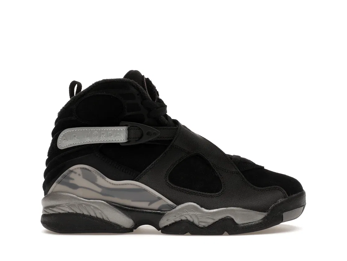 Детские кроссовки Lifestyle с водонепроницаемым верхом Jordan 8 Retro, Black/Gunsmoke-Metallic Silver