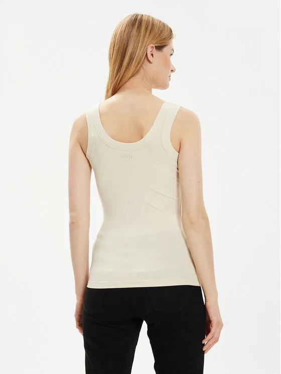 Топ slim fit Calvin Klein, бежевый — фото 3
