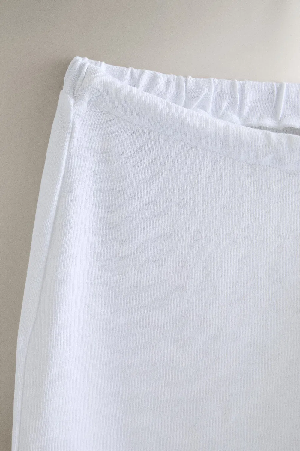 Хлопковые брюки с широкими штанинами ZARA, White — фото 2