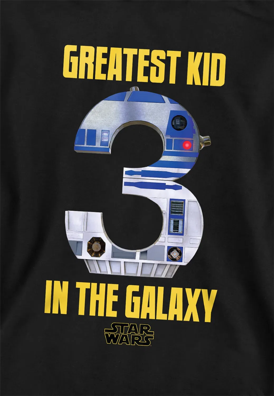 Детский худи Star Wars Greatest Kid R2D2 Disney, Black — фото 2