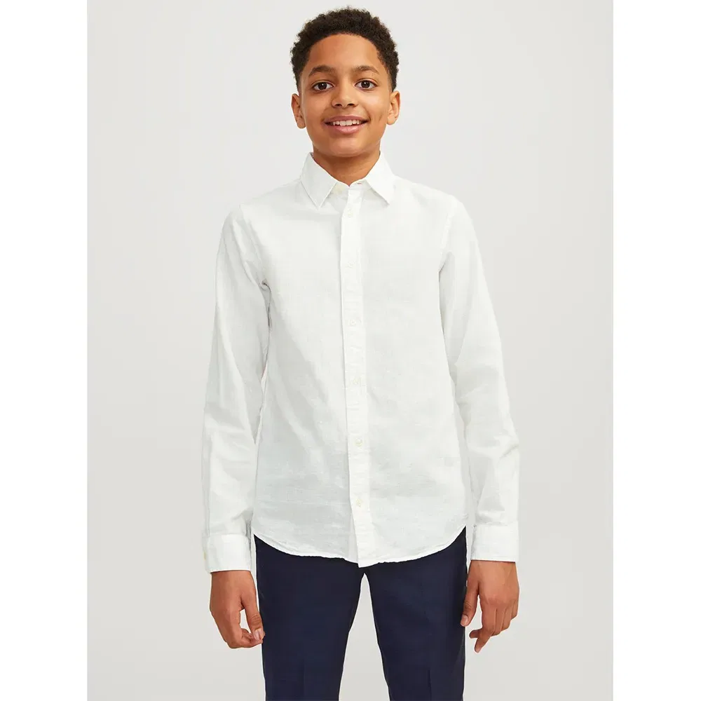 Рубашка с длинным рукавом Elinen Blend Jack & Jones, белый