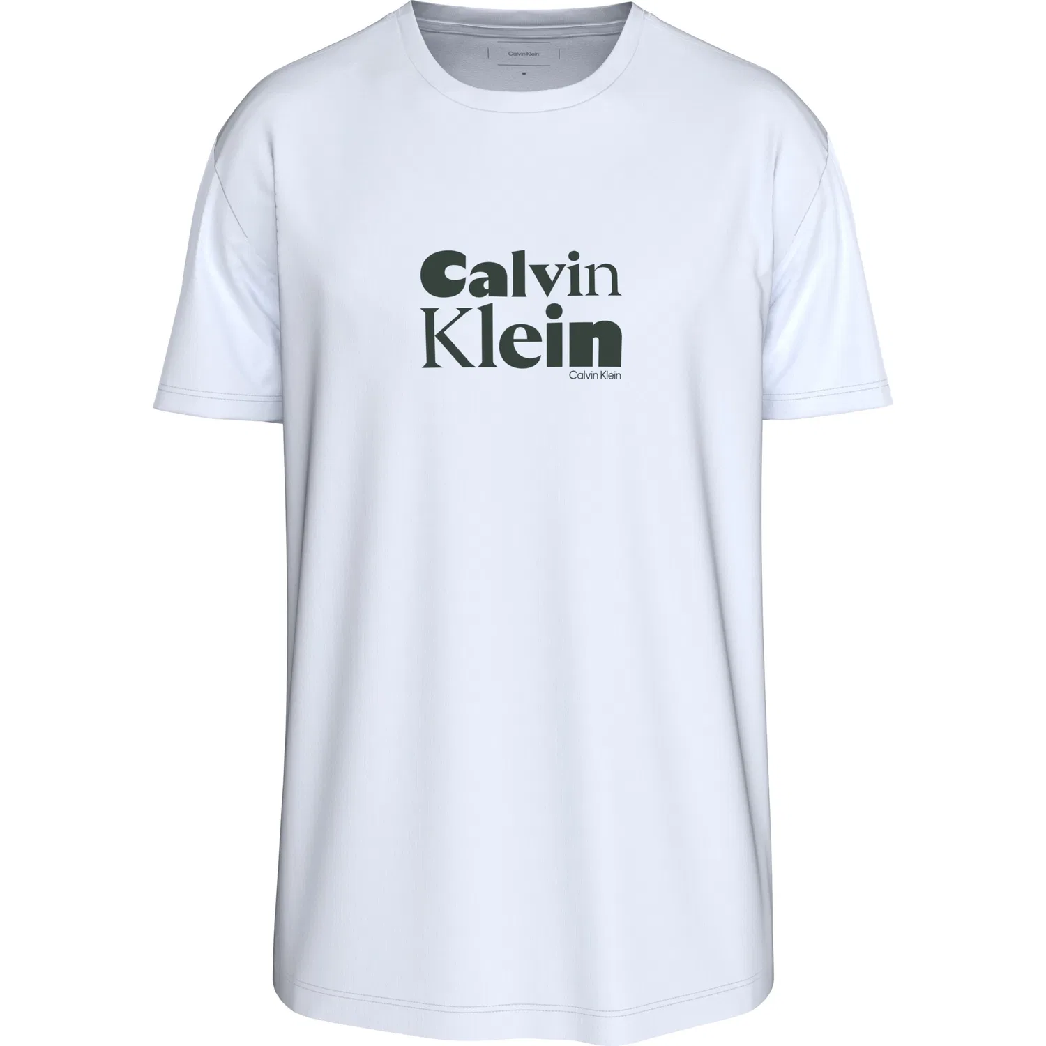 Мужская хлопковая футболка с круглым вырезом Calvin Klein, Brilliant White — фото 2