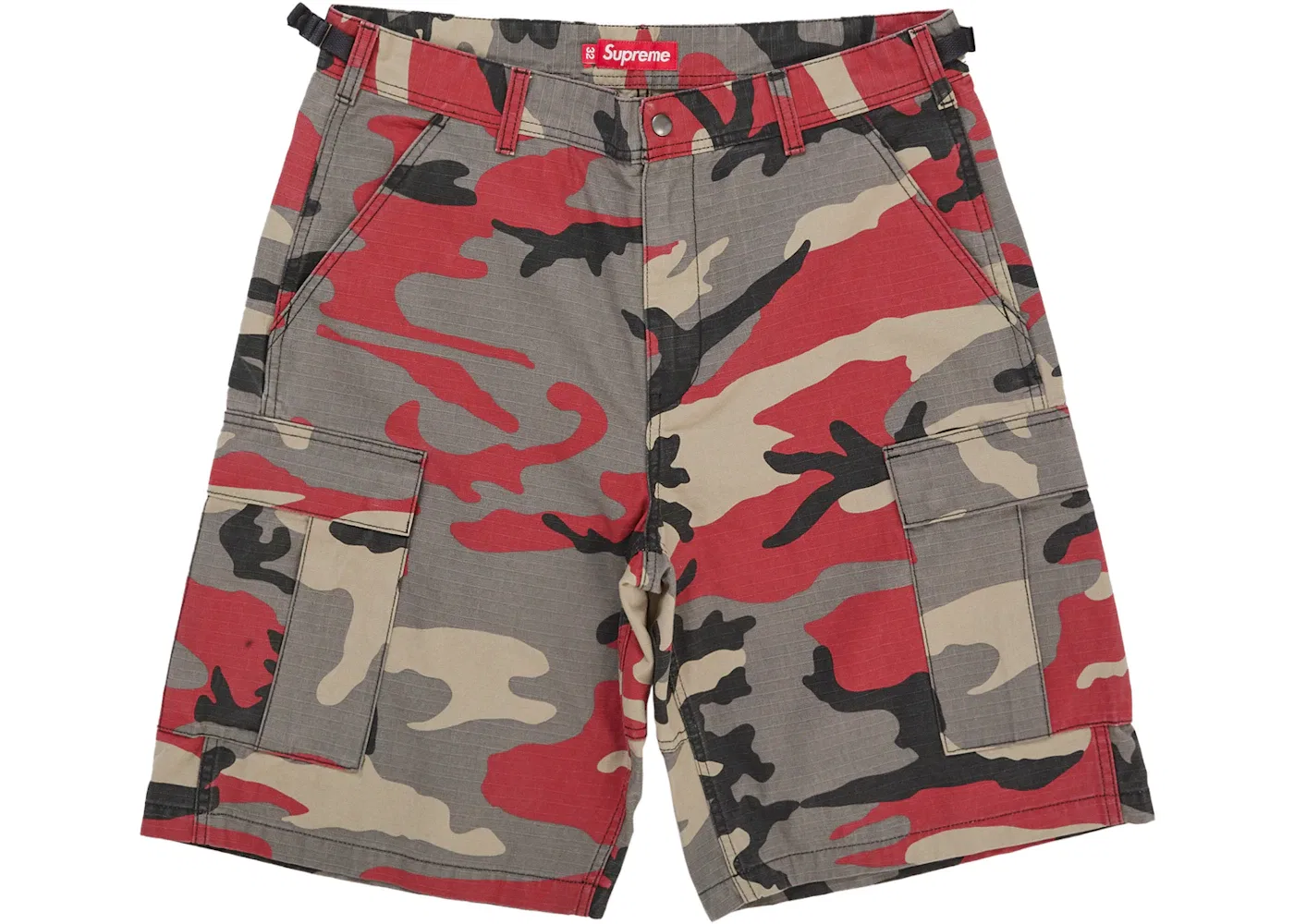 Мужские шорты карго с камуфляжным принтом Supreme Short (SS26), Red Camo