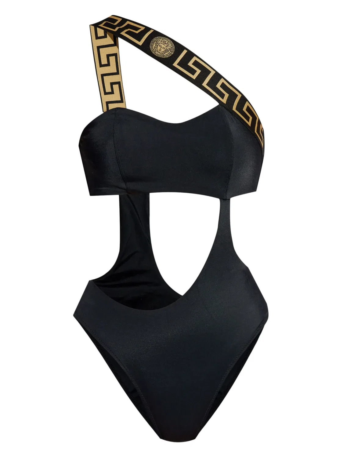 Купальник с вырезами от Versace, черный