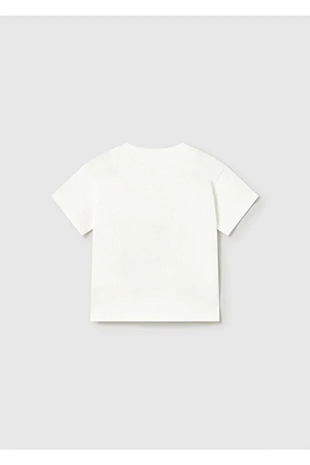 Детская футболка для мальчиков с коротким рукавом Summer baby boy short sleeve t-shirt Mayoral, Nude Color — фото 2