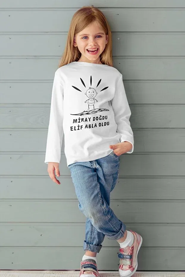 Детская футболка для девочек с принтом Personalized Name Printable T-Shirt Asilcomkids, White — фото 2
