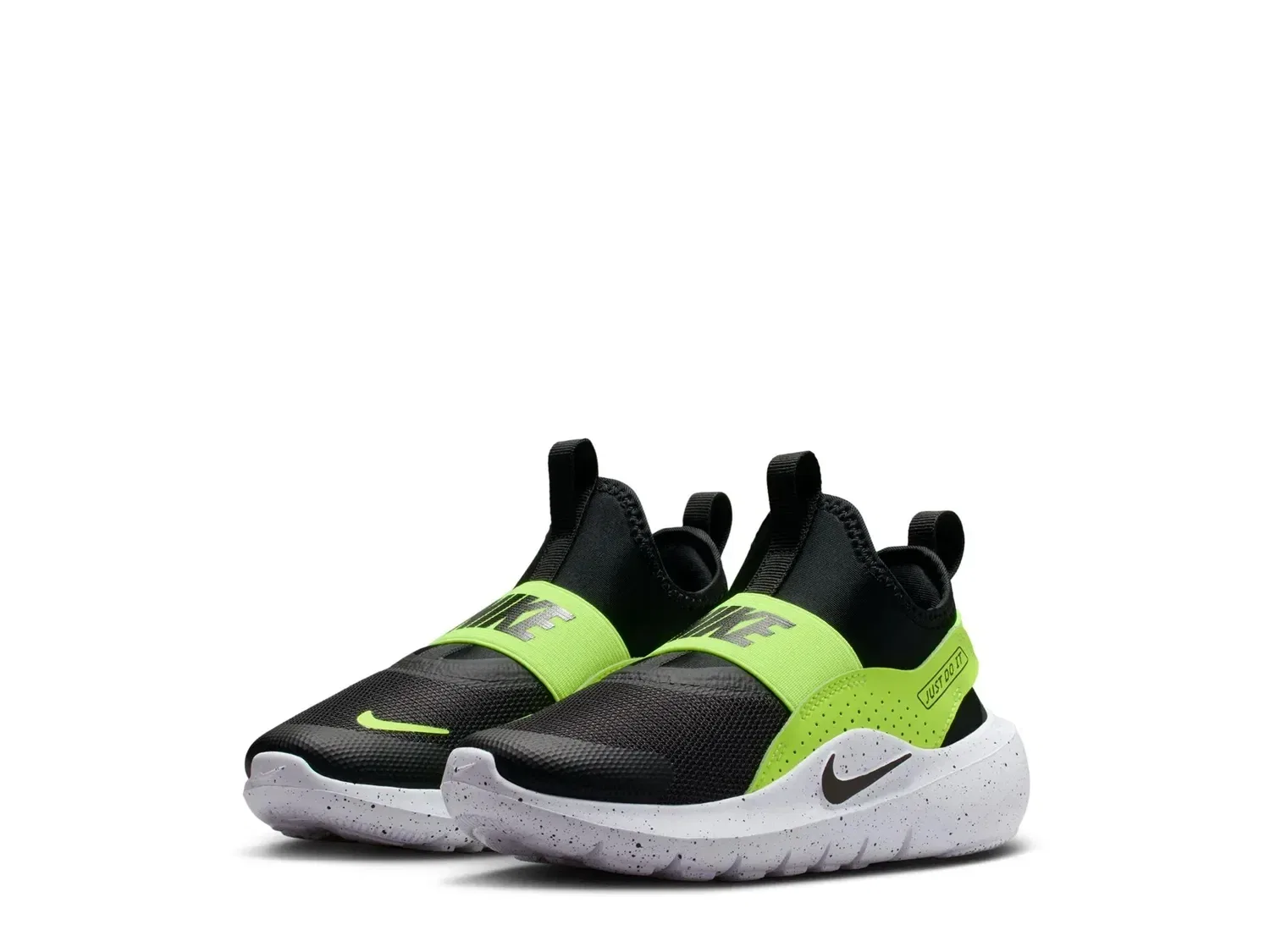 Кроссовки повседневные Flex Runner 4 Slip-On, Nike, черно-зеленые — фото 3