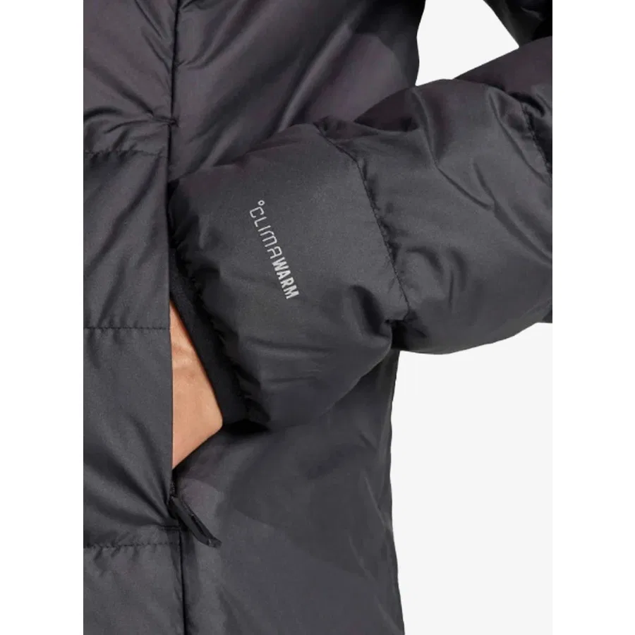 Женский стеганый пуховик с капюшоном Mountain Down adidas, Черный — фото 4