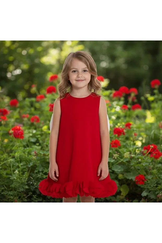 Детское платье для девочек с длинным рукавом Milay'S Life Home Collections, Red Bow