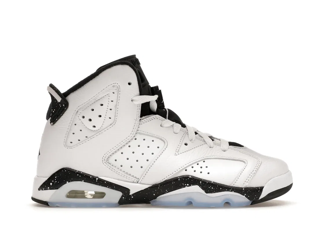 Детские кроссовки с контрастными вставками Jordan 6 Retro Reverse Oreo, White/Black