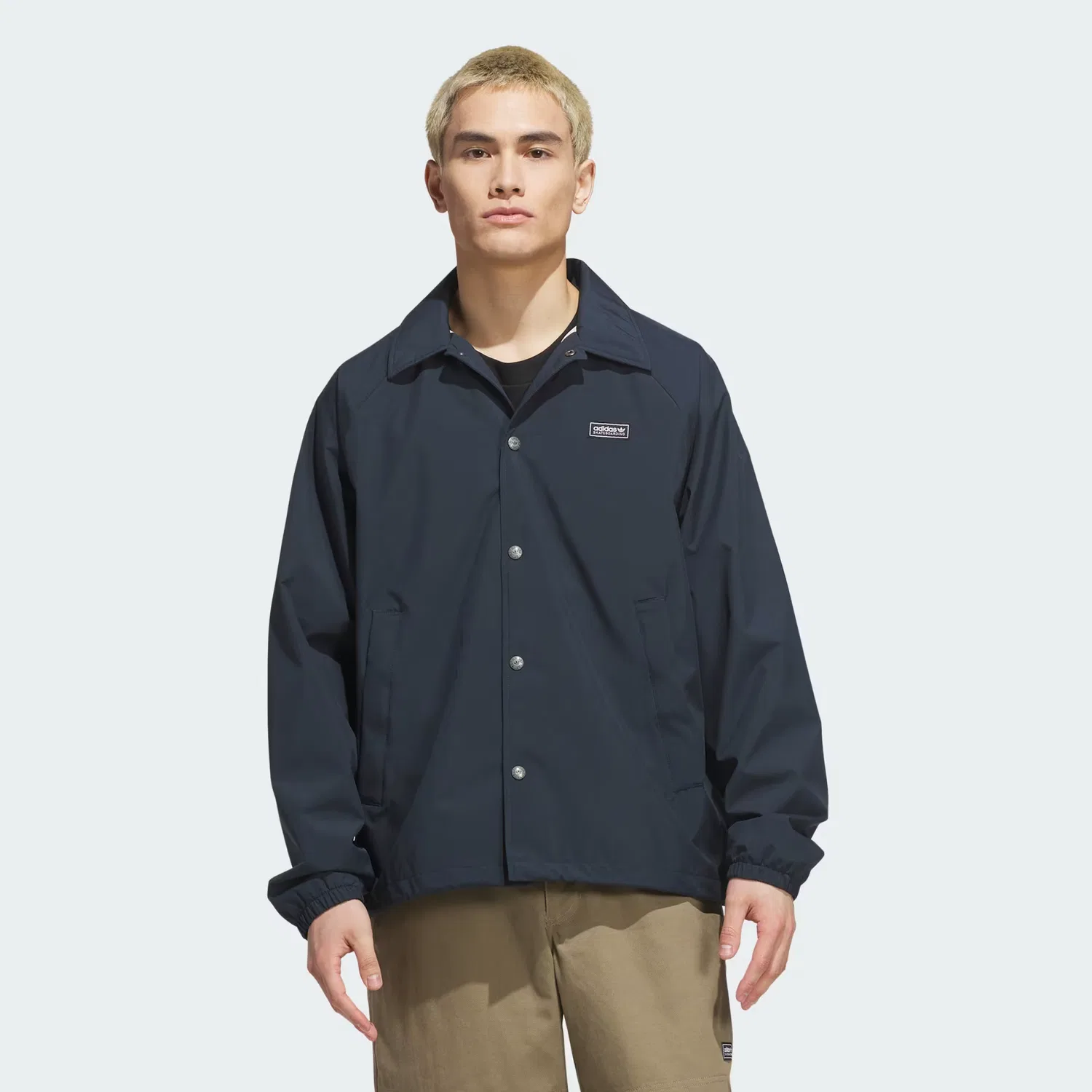 Куртка-тренер для скейтбординга свободного кроя Adidas Originals, Aurora Ink/Khaki Three — фото 3
