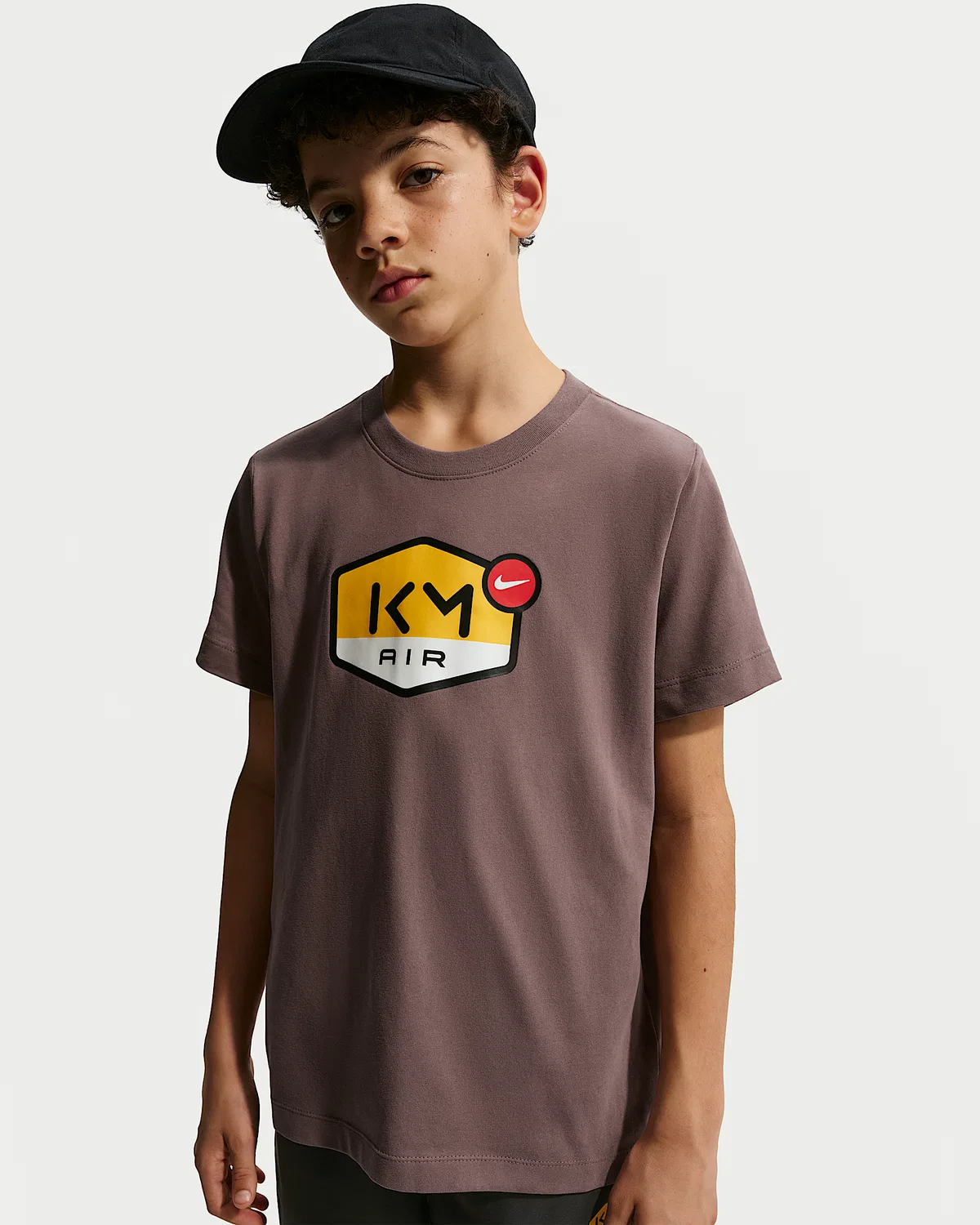 Детская футболка Dri-FIT Kylian Mbappé, Plum Eclipse