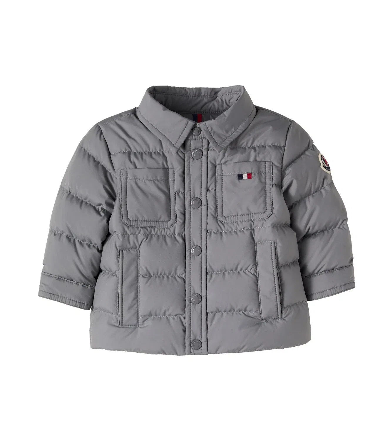 Детская стеганая пуховая куртка Kaelen Moncler Enfant, серый