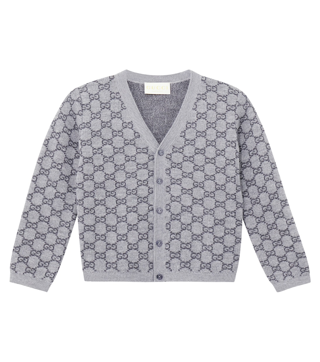 

Детский кардиган GG из шерсти Gucci Kids, Medium Grey/Dk Grey