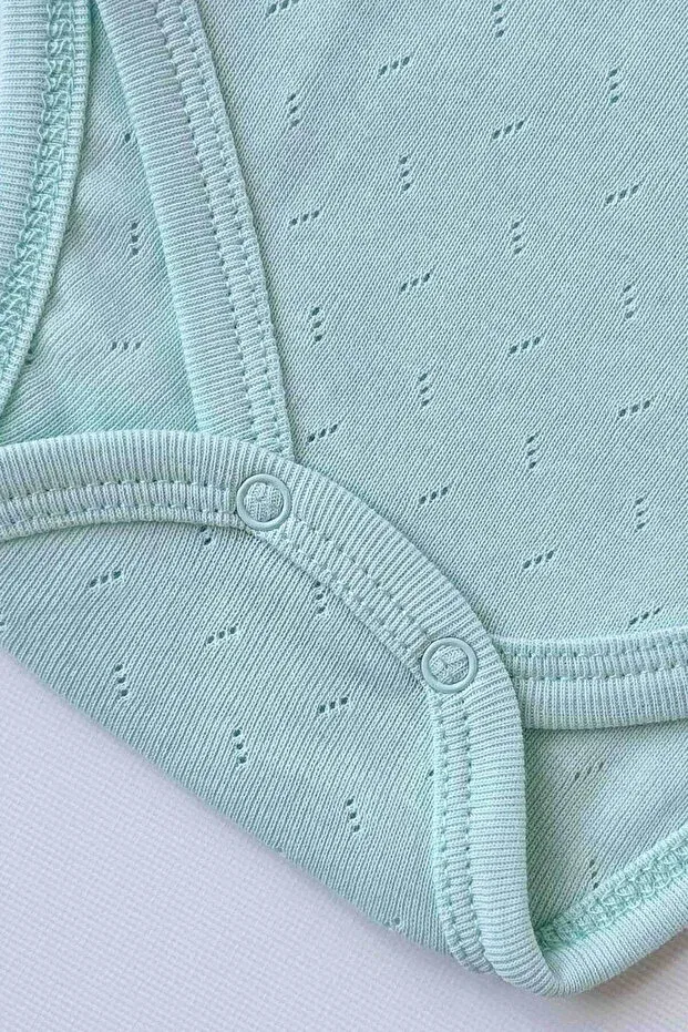 Детское боди-комбинезон для новорожденных хлопковый Basics Bibaby, Green — фото 4