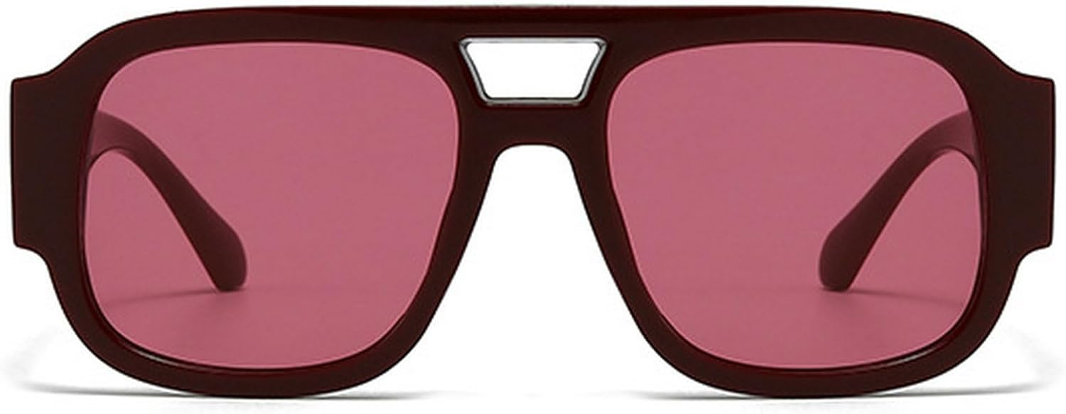 

Мужские солнцезащитные очки в стиле ретро с двойной перемычкой, квадратной формы, модные солнцезащитные очки с леопардовым принтом для женщин, панк-очки с градиентным рисунком mincl, C7