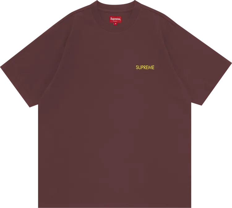 

Футболка Supreme Washed Capital Short-Sleeve Top 'Brown', коричневый