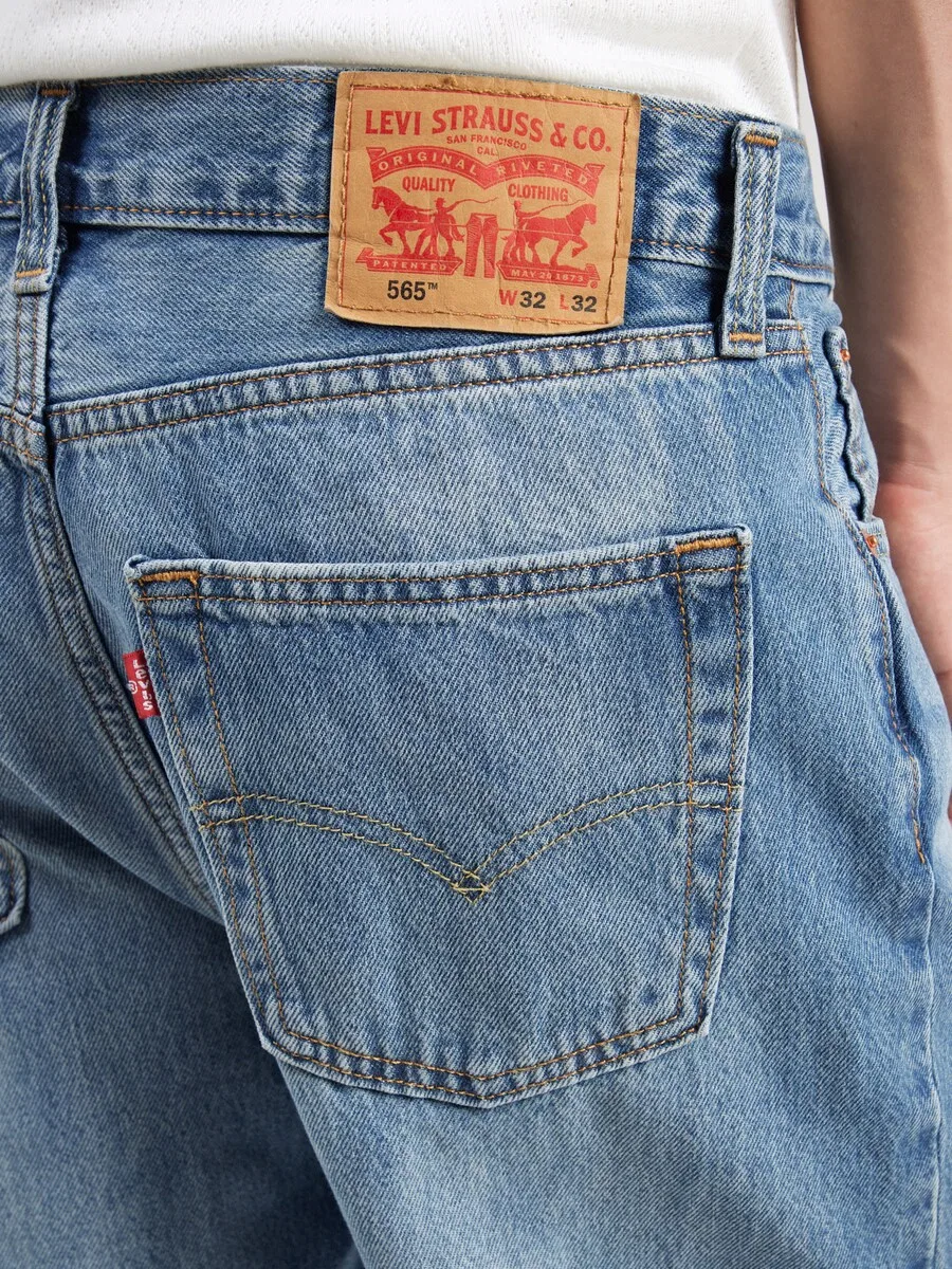 Джинсы LEVI'S свободного кроя '565 97 LOOSE STRAIGHT' синего цвета — фото 3