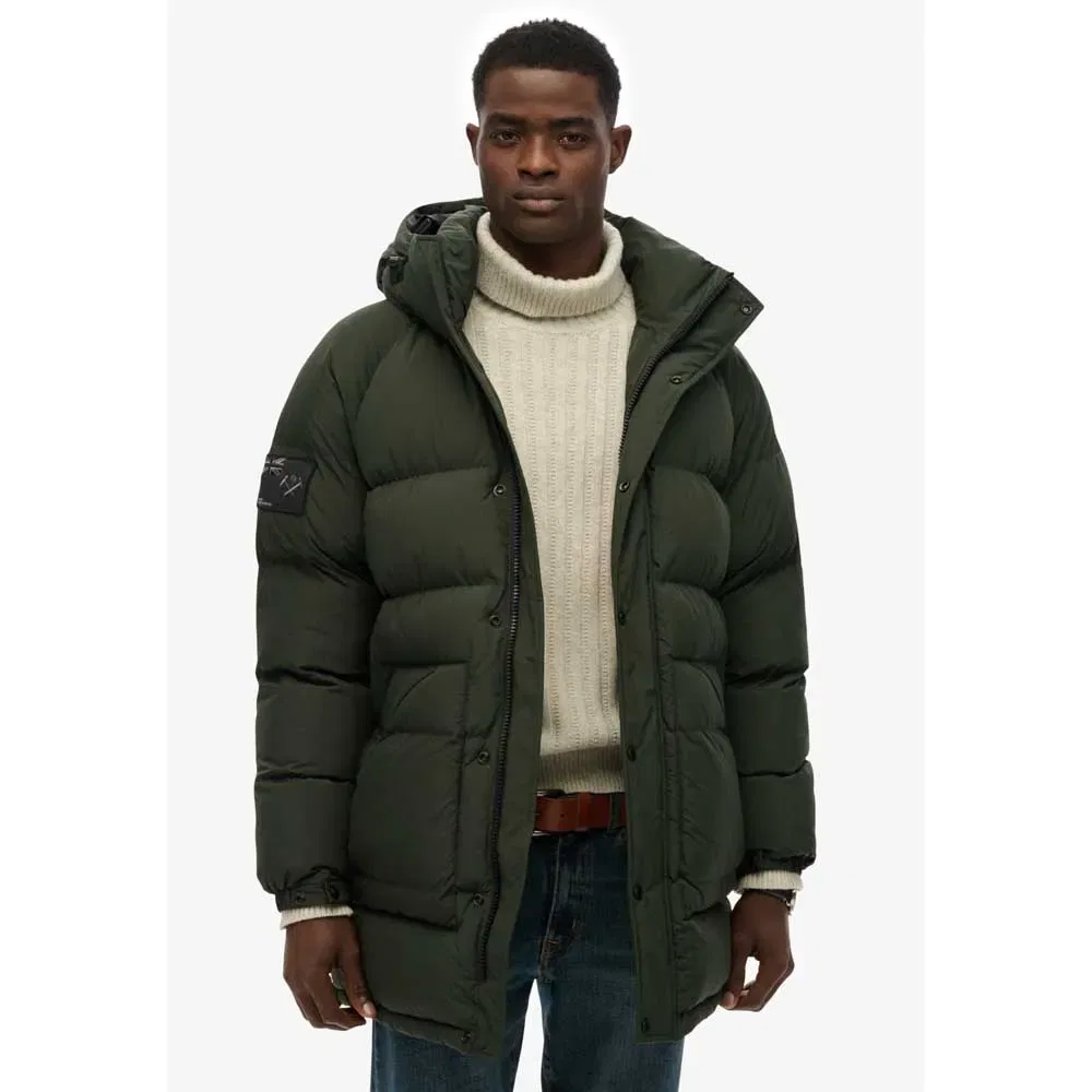 Парка XPD Longline Superdry, зеленый — фото 4