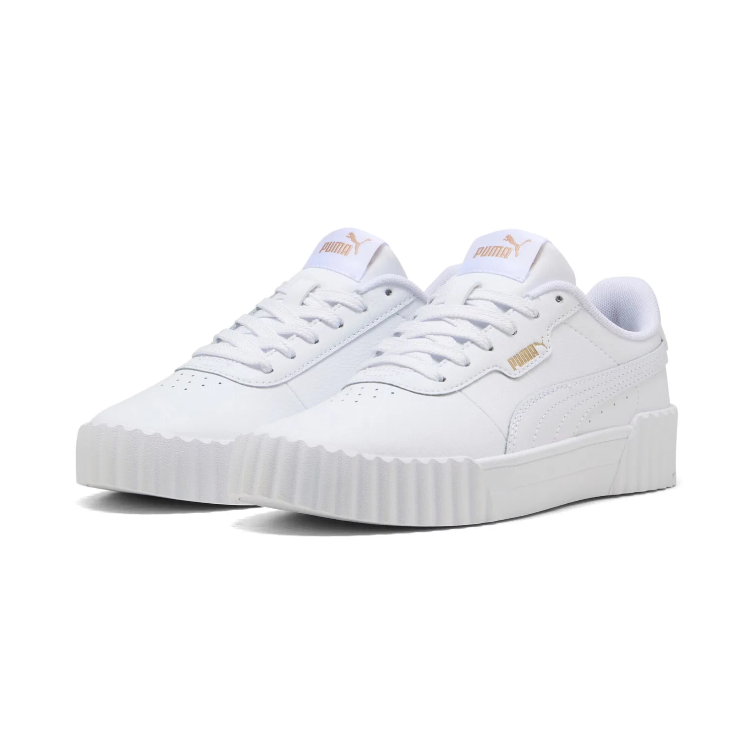 Детские кроссовки с легкой профилированной подошвой PUMA, White/Gold
