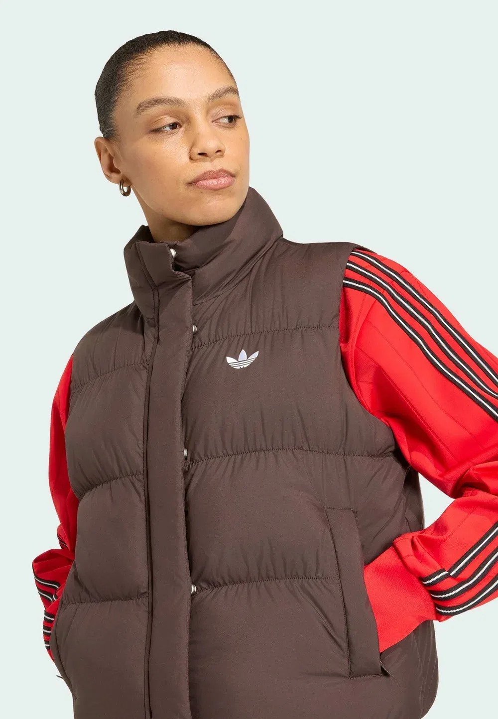Обычный стеганый жилет Adidas Originals, Aurora Coffee — фото 4