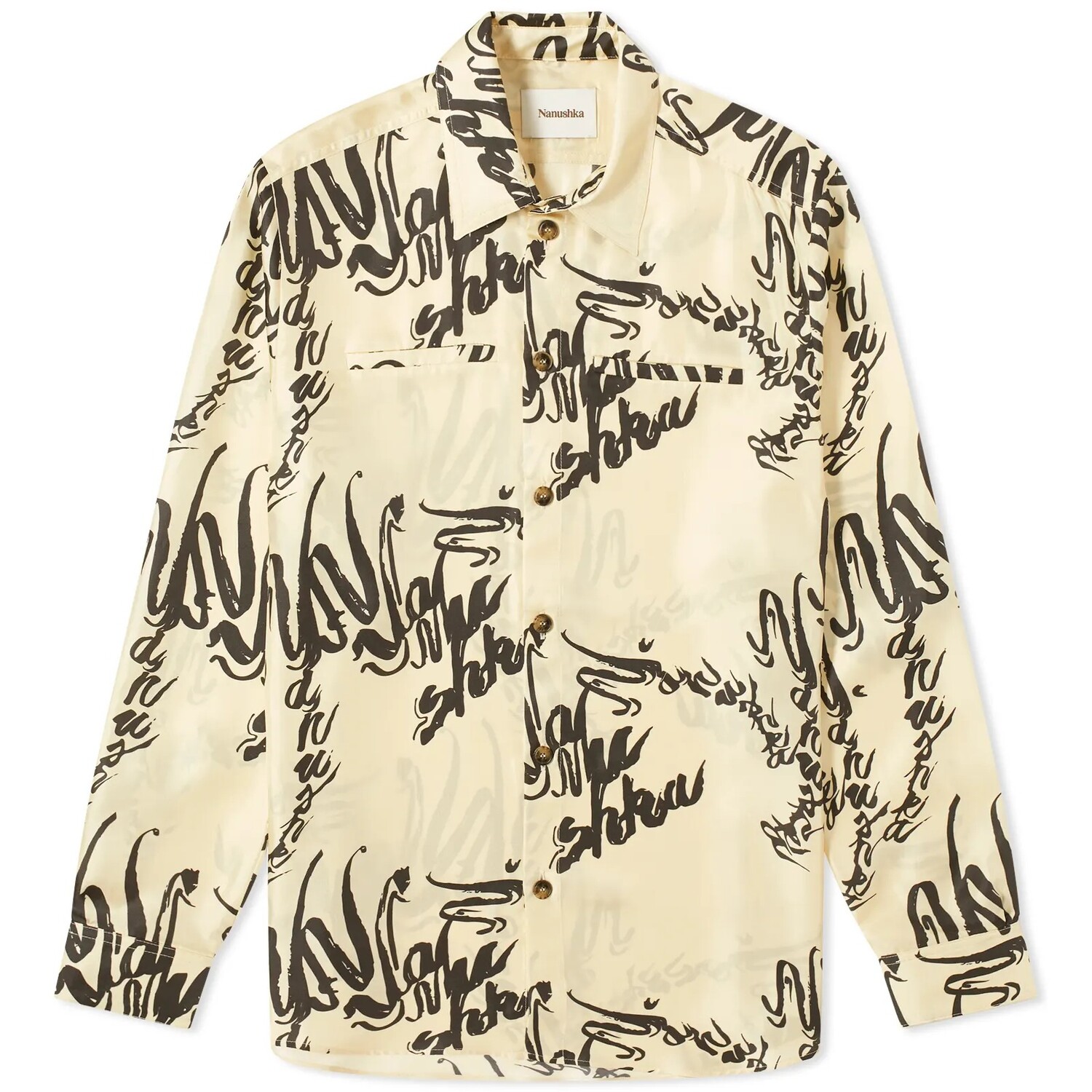 

Рубашка Nanushka Sabrin Printed, кремовый