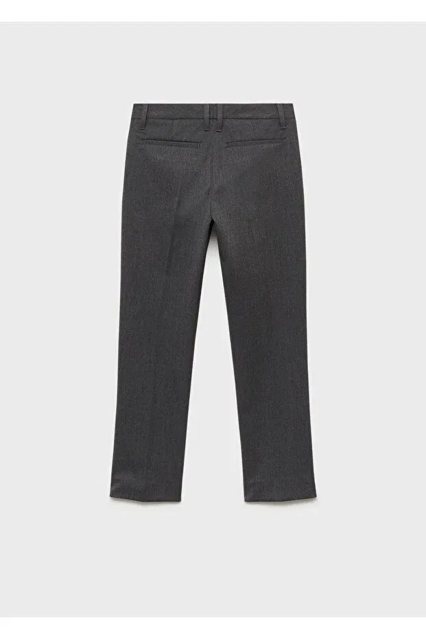 Детские брюки для девочек зауженные Mango Kids, Dark Magenta Color — фото 2