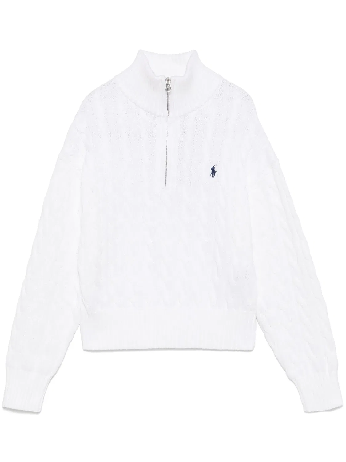 Polo Ralph Lauren Свитер с косичками в белом цвете