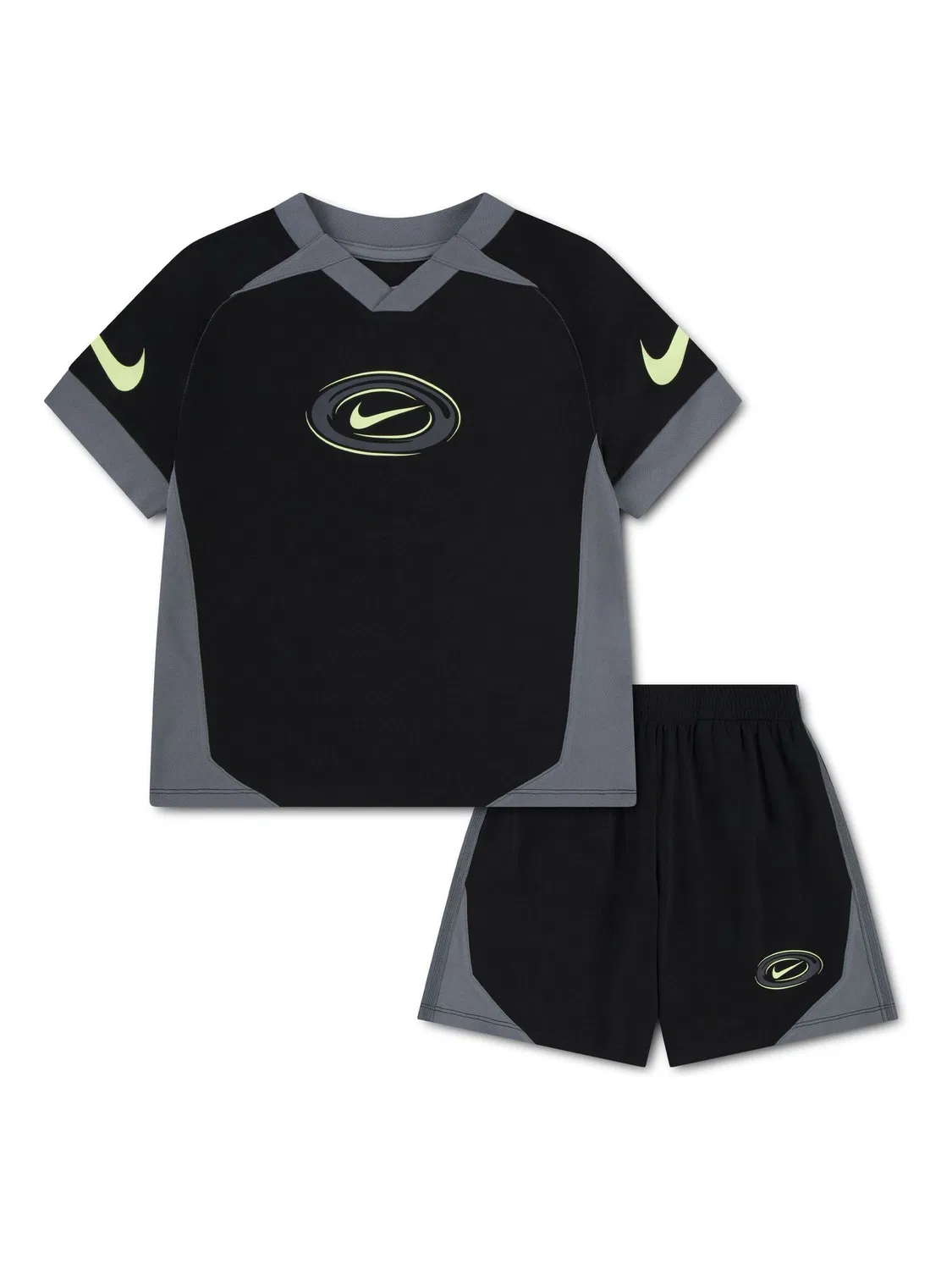 Комплект футболки и шорт Nike Black Swoosh Love, черный