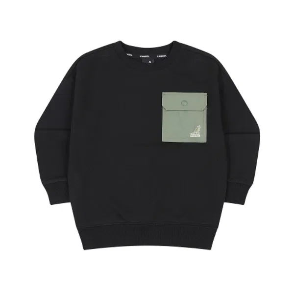Свитшот с карманами, смесовая ткань, rc 0206, Kangol Kids, черный