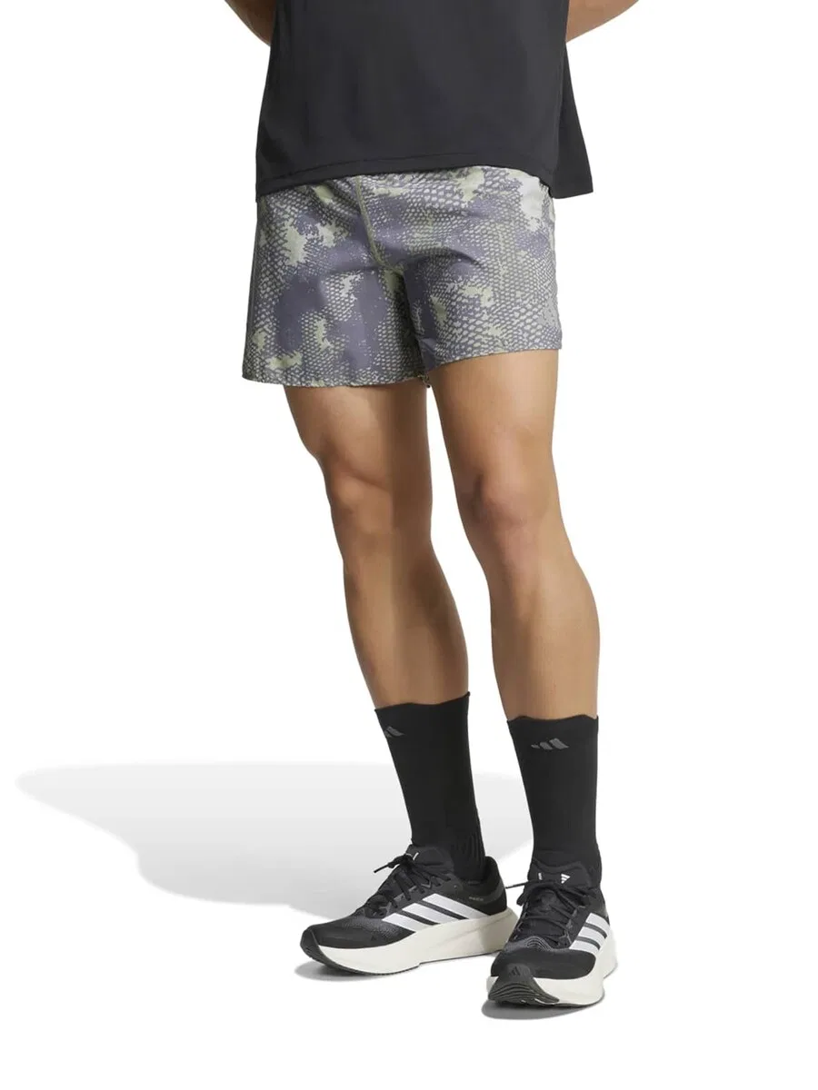 Спортивные шорты ADIDAS PERFORMANCE Regular Workout Pants 'Adi365 Animal Iconic' серого цвета — фото 2