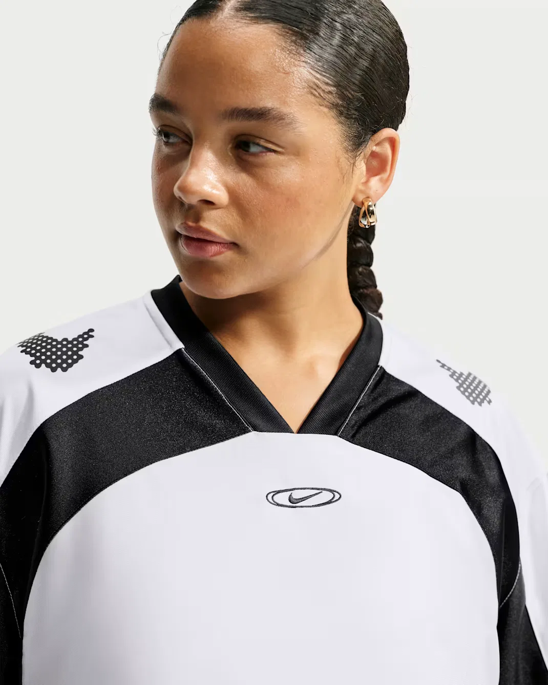 Женская футболка оверсайз (большой размер) Nike Sportswear, White/Black/Black/Black — фото 3
