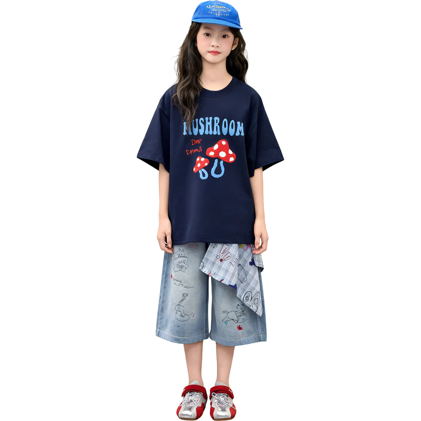 Детский комплект из футболки с коротким рукавом и брюк Lanza, Цвет Navy Blue
