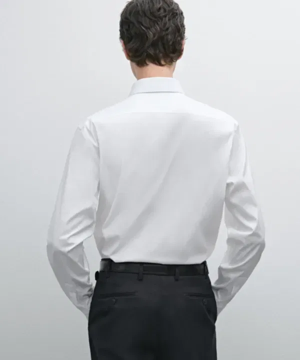 Рубашка слинфит стретч Massimo Dutti — фото 4