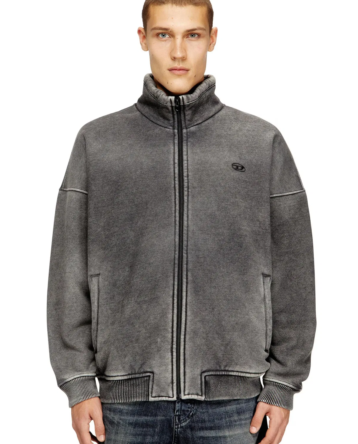 Мужская куртка с эффектом выцветания Diesel, Цвет Gris Oscuro