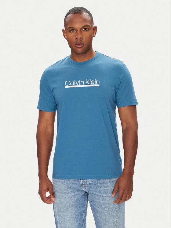Футболка regular fit Outline Tape Graphic Calvin Klein, синий