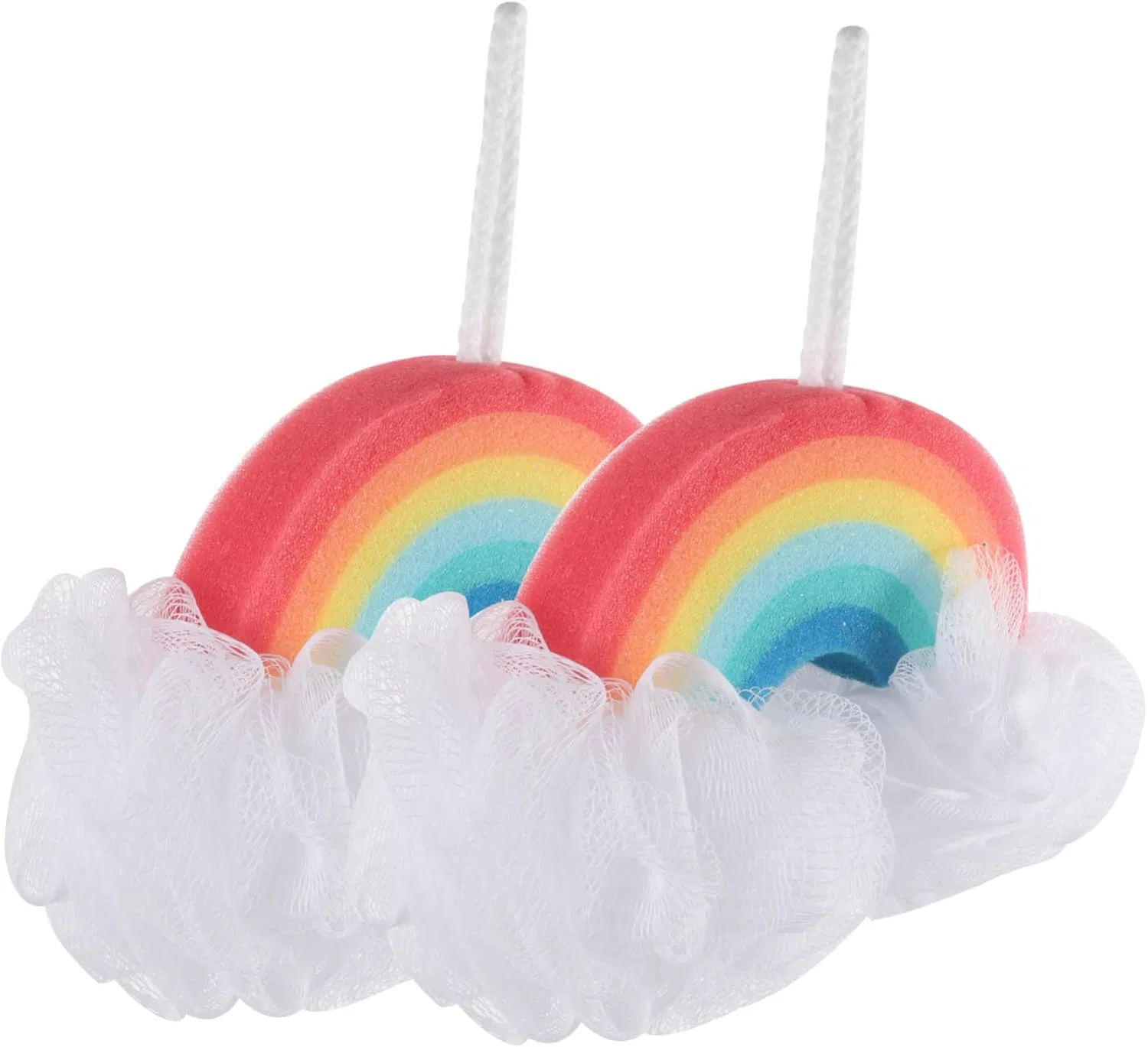 Мочалка для ванны Rainbow, Alipis, 2 шт, 23x12x3.5 см