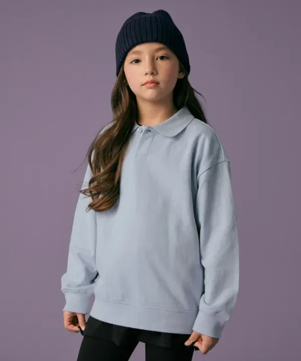 Свитшот с воротником оверсайз, Musinsa Standard Kids, блю-грей